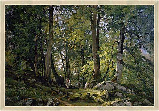 Картина - Буковый лес в Швейцарии