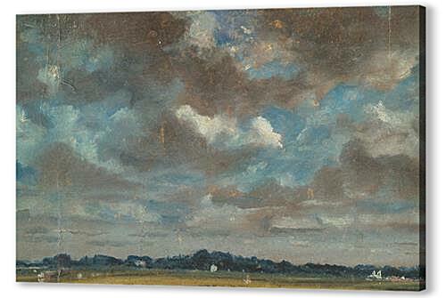 Картина маслом - Extensive Landscape with GreyClouds
