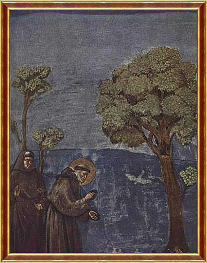 Картина - Saint Franciss sermon to birds. Fragment.
