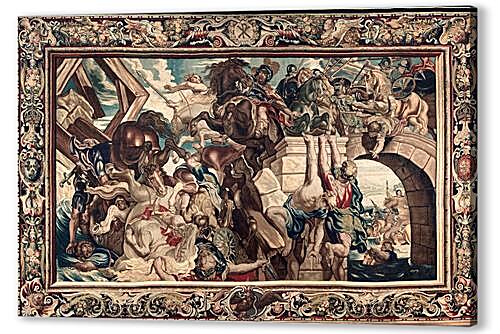 Постер (плакат) - Tapestry showing the Triumph of Constantine over Maxentius at the Battle of the Milvian Bridge	
