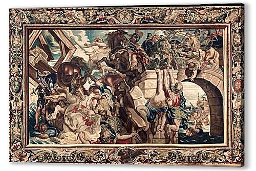 Картина маслом - Tapestry showing the Triumph of Constantine over Maxentius at the Battle of the Milvian Bridge	
