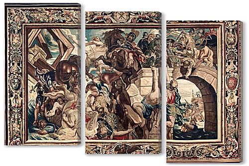 Модульная картина - Tapestry showing the Triumph of Constantine over Maxentius at the Battle of the Milvian Bridge	
