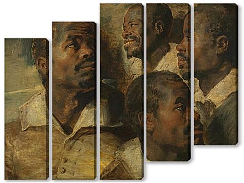 Модульная картина - Four Studies of a Head of a Moor	
