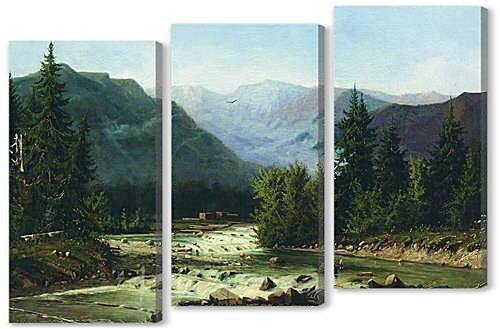Модульная картина - Швейцарский пейзаж
