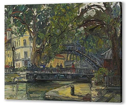 Картина маслом - The St. Martin Canal, Paris
