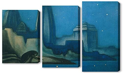 Модульная картина - Огни на Ганге. 1947, Николай Рерих