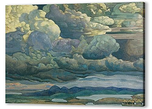 Картина маслом - Небесный бой. 1912	

