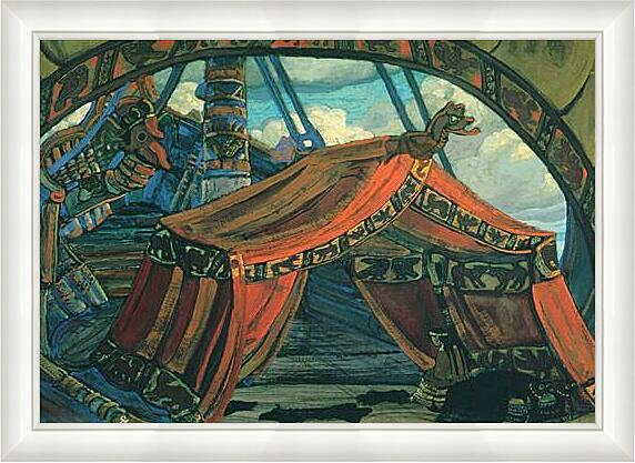 Картина - Корабль Тристана (декорация Тристан и Изольда), Николай Рерих