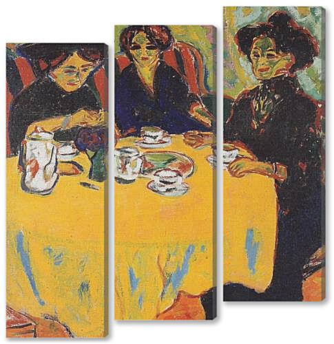 Модульная картина - coffee-drinking-women	
