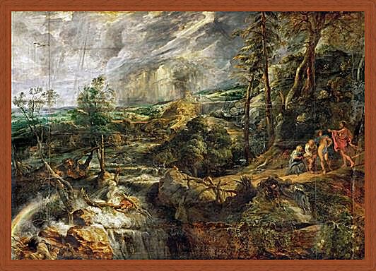 Картина - Stormy Landscape with Philemon and Baucis	
