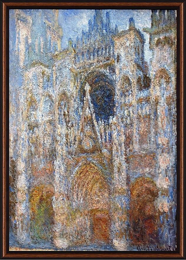 Картина - rouen cathedral magic in blue