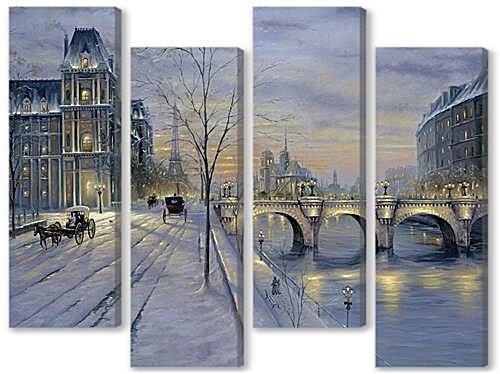 Модульная картина - Winter In Paris
