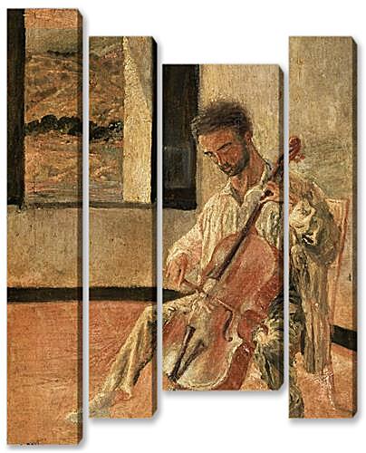 Модульная картина - Портрет виолончелиста Пишо Рекара	
