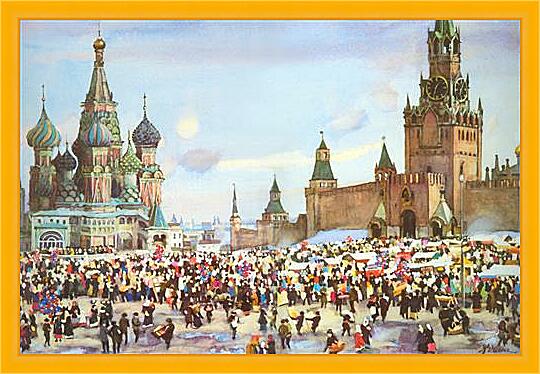 Картина - Вербный базар на Красной площади
