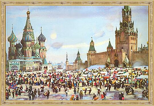 Картина - Вербный базар на Красной площади
