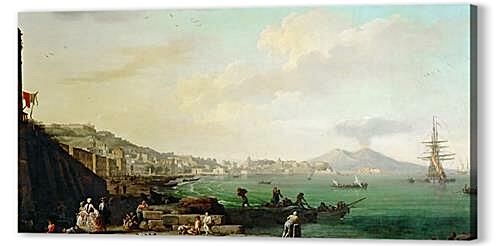 Картина маслом - View of Naples with Mt. Vesuvius
