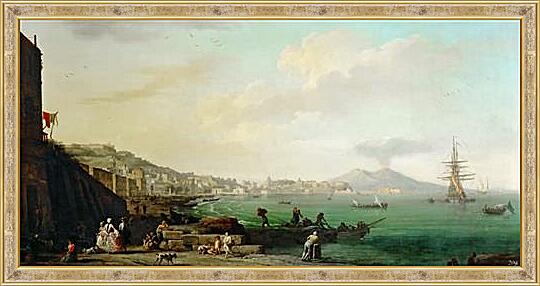 Картина - View of Naples with Mt. Vesuvius
