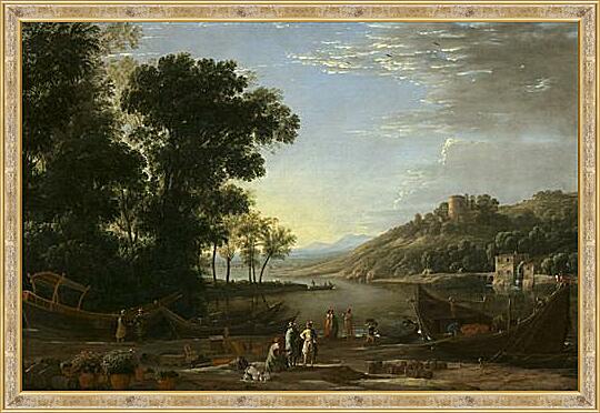 Картина - Landscape with merchants
