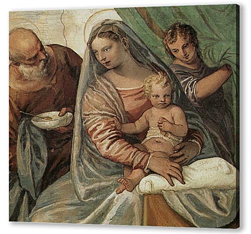 Постер (плакат) - Мадонна кормящая Младенца похлебкой.Вилла Мазер
