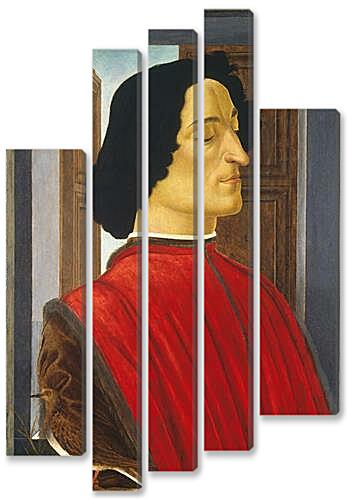 Модульная картина - Portrait of the Giuliano de Medici	
