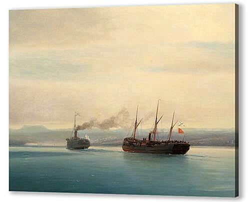 Картина маслом - CAPTURING OF THE TURKISH SHIP MERSINA	
