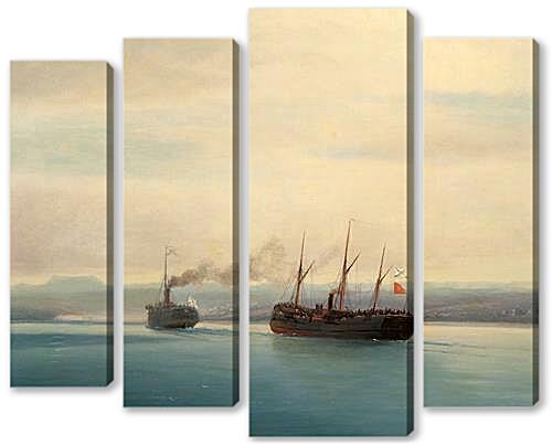 Модульная картина - CAPTURING OF THE TURKISH SHIP MERSINA	
