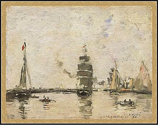 Картина - Boats in Trouville Harbor
