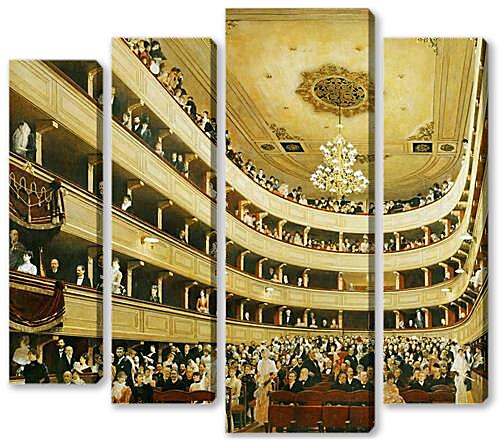 Модульная картина - Зал старого дворцового театра в Вене