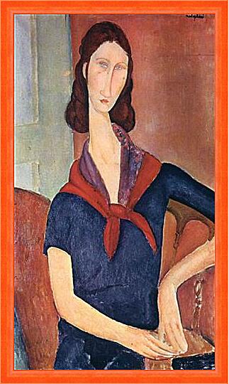 Картина - Jeanne Hebuterne (with a scarf)	
