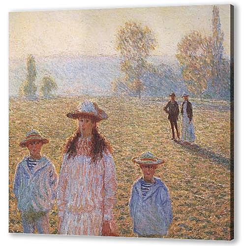 Постер (плакат) - Landscape with Figures, Giverny	

