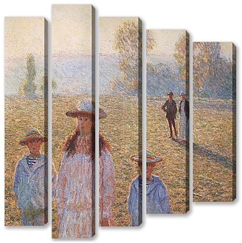 Модульная картина - Landscape with Figures, Giverny	
