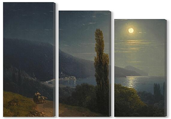 Модульная картина - Вид Крыма в лунную ночь