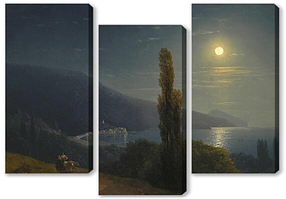 Модульная картина - Вид Крыма в лунную ночь