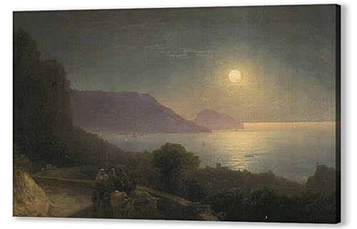 Постер (плакат) - Вид Крыма в лунную ночь	
