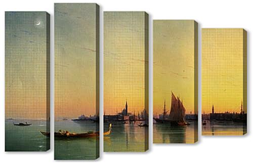 Модульная картина - Закат над Венецианской лагуной	
