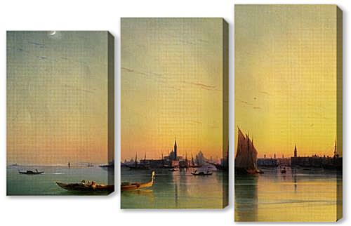 Модульная картина - Закат над Венецианской лагуной	
