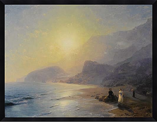 Картина - Пушкин и графиня Раевская на берегу моря возле Гурзуфа и Партенита 1886 г.	
