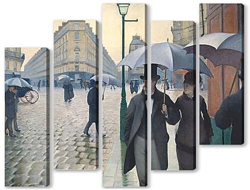 Модульная картина - Paris Street	 Rainy Da
