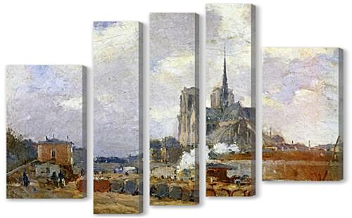 Модульная картина - Notre Dame de Paris, View from Pont de la Tournelle
