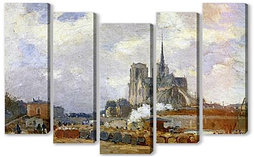 Модульная картина - Notre Dame de Paris, View from Pont de la Tournelle
