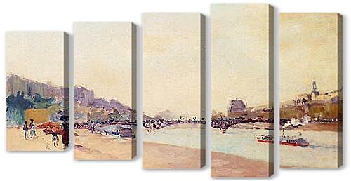 Модульная картина - Paris, the Seine and the Pont des Saint-Peres, with the Louvre
