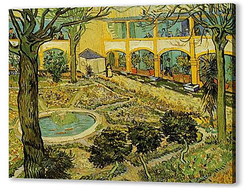 Картина маслом - The Courtyard of the Hospital at Arles
