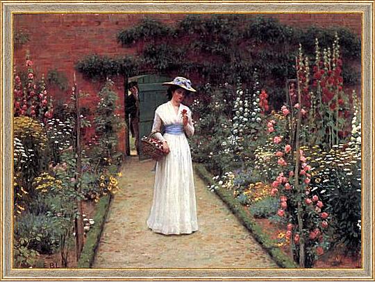 Картина - Edmund Blair Lady in a Garden
