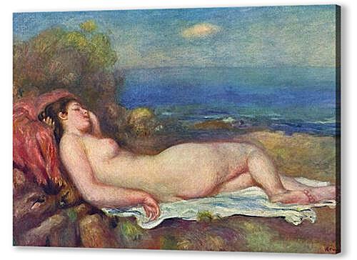 Постер (плакат) - Sleeping Nude near the Sea
