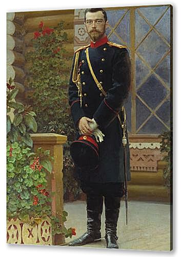 Картина маслом - Портрет императора Николая II	
