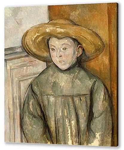 Картина маслом - Boy With a Straw Hat	
