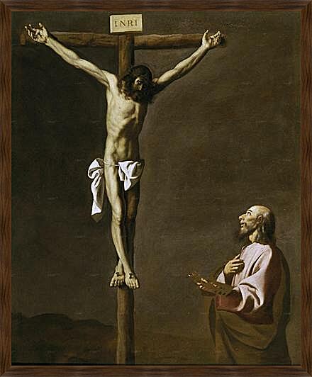 Картина - Saint Luke as a painter,before christ on the Cross
