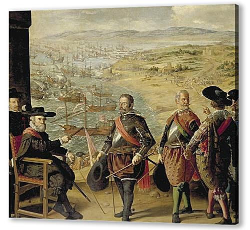 Картина маслом - The Defense of Cadiz againts the English
