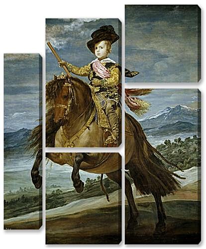 Модульная картина - Prince Baltasar Carlos on Horseback	
