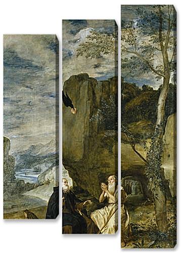 Модульная картина - Saint Anthony the Abbot and Saint Paul theFirst Hermit	
